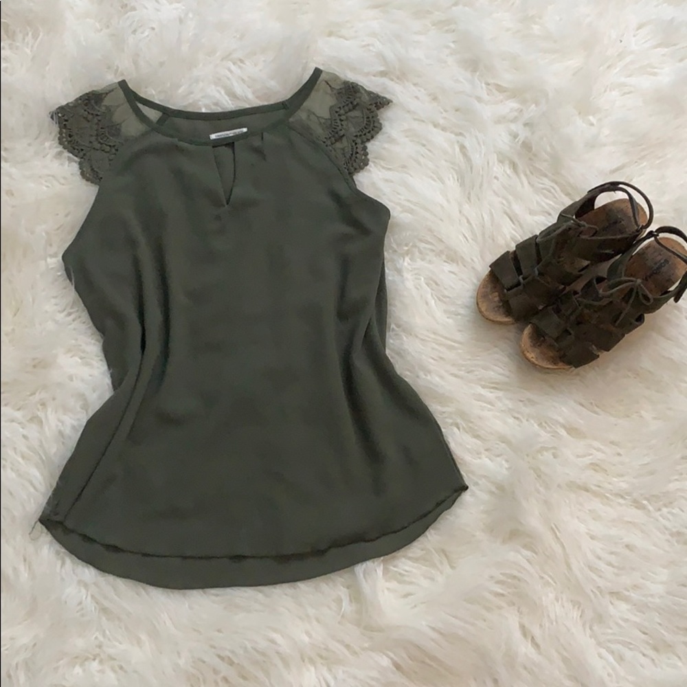 Olive Green Blouse